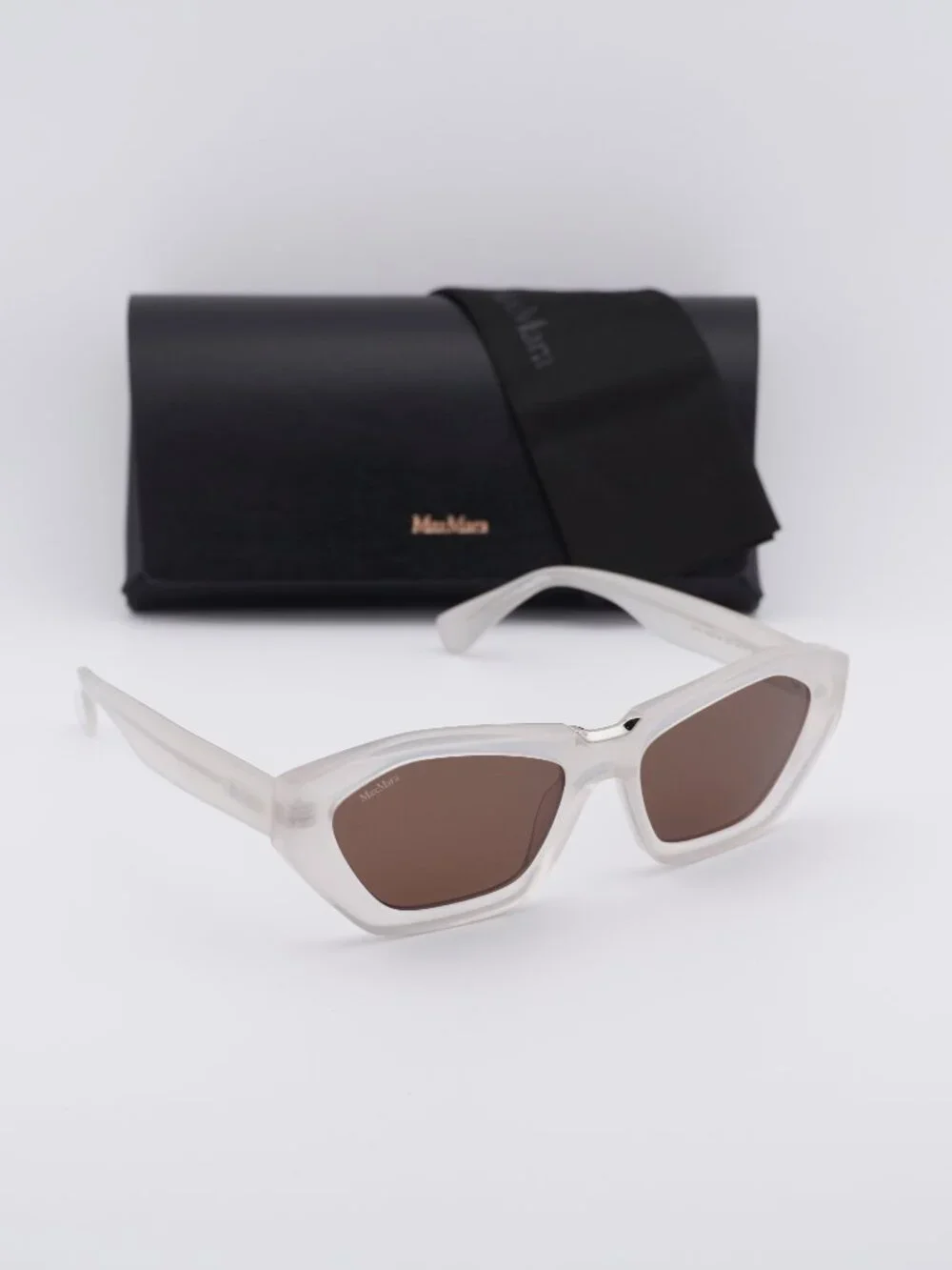 Max Mara MM0169 25E Kate Cat Eye Sunglasses - Ivory/Brown